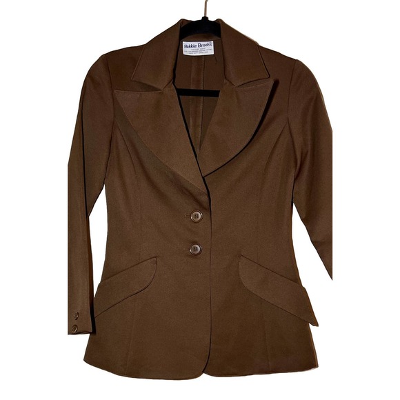 Vintage 50s 60s Bobbie Brooks Suit Sports Coat Jacket Brown Blazer - Picture 1 of 4